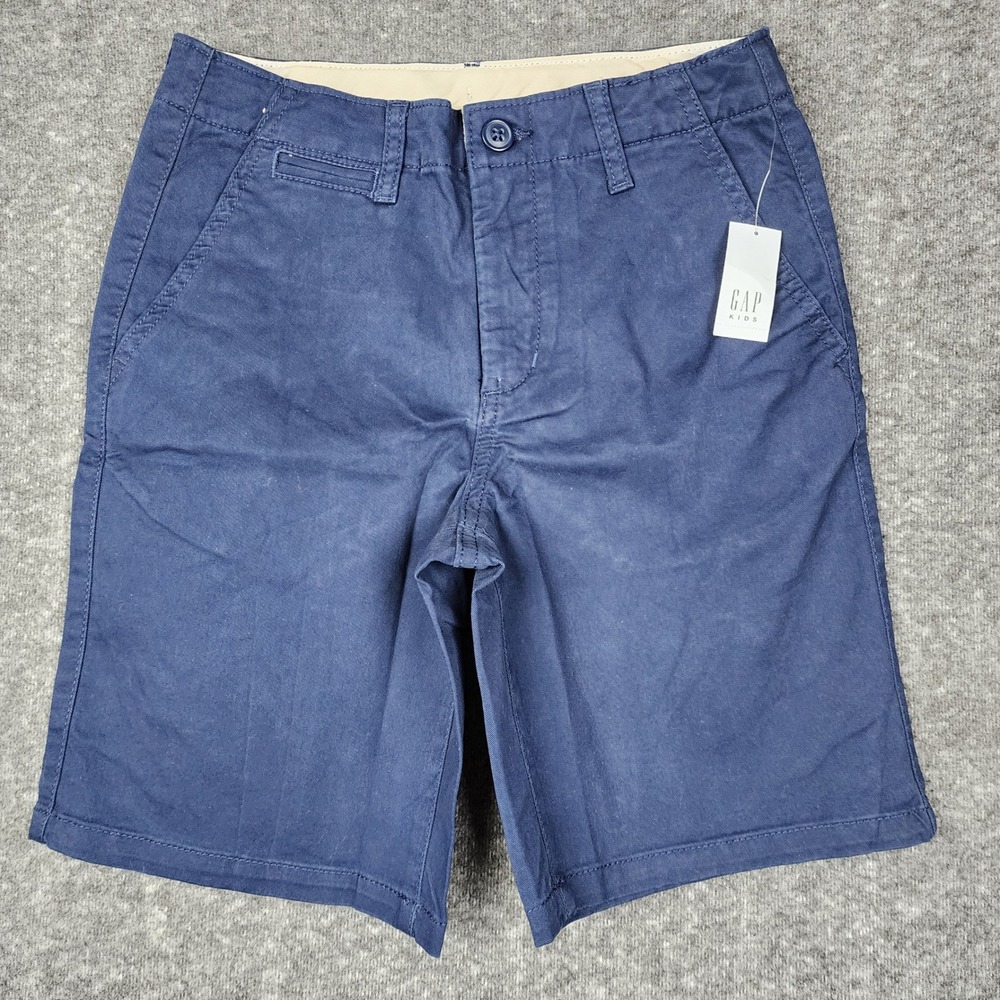 Gap Kids Chino Shorts Boys 14‎ Slim Tapestry Navy Blue New With Tags 738577-01